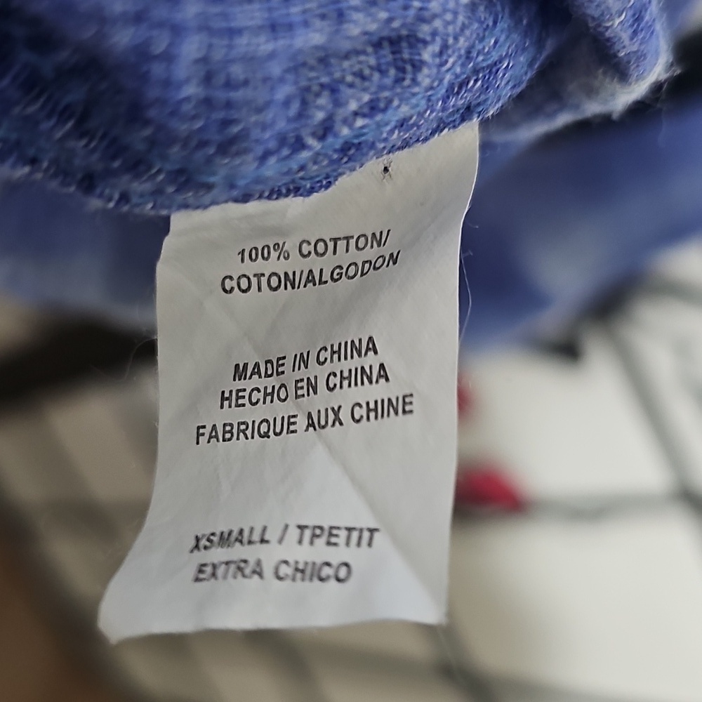 Rails Crinkle Blue Plaid Button-Up Shirt Size XS‎ - Picture 5 of 6